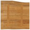 Dessus de table 60x60x2,5 cm bord vivant bois massif manguier 
