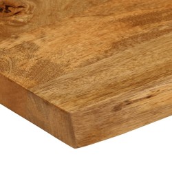 Dessus de table 60x60x2,5 cm bord vivant bois massif manguier 