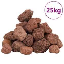 Roches volcaniques 25 kg rouge 3-5 cm 