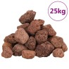 Roches volcaniques 25 kg rouge 3-5 cm 