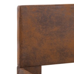 Cadre de lit sans matelas marron similicuir 120x200 cm 