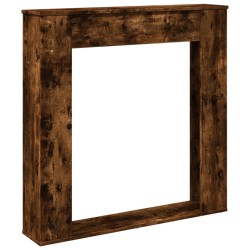Cadre de cheminée chêne fumé 100x20x100 cm bois d'ingénierie 