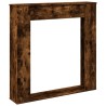 Cadre de cheminée chêne fumé 100x20x100 cm bois d'ingénierie 