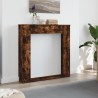 Cadre de cheminée chêne fumé 100x20x100 cm bois d'ingénierie 