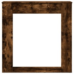 Cadre de cheminée chêne fumé 100x20x100 cm bois d'ingénierie 