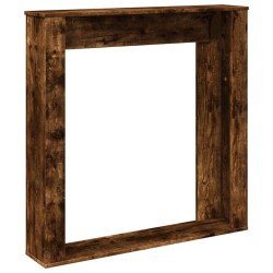 Cadre de cheminée chêne fumé 100x20x100 cm bois d'ingénierie 