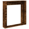 Cadre de cheminée chêne fumé 100x20x100 cm bois d'ingénierie 