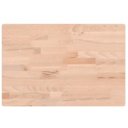 Dessus de table 60x40x4 cm rectangulaire bois massif de hêtre 