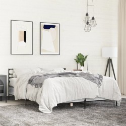 Cadre de lit sans matelas sonoma gris 135x190 cm 