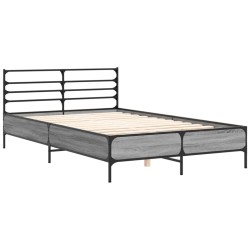 Cadre de lit sans matelas sonoma gris 135x190 cm 