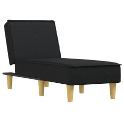 Chaise longue noir tissu 
