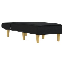 Chaise longue noir tissu 