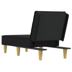 Chaise longue noir tissu 