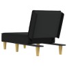 Chaise longue noir tissu 