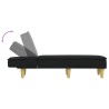 Chaise longue noir tissu 