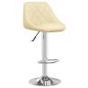 Tabourets de bar lot de 2 crème similicuir 