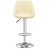 Tabourets de bar lot de 2 crème similicuir 
