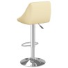 Tabourets de bar lot de 2 crème similicuir 