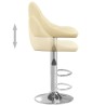 Tabourets de bar lot de 2 crème similicuir 