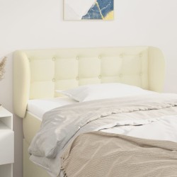 Tête de lit avec oreilles Crème 83x23x78/88 cm Similicuir 