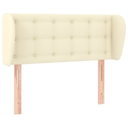 Tête de lit avec oreilles Crème 83x23x78/88 cm Similicuir 