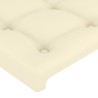 Tête de lit avec oreilles Crème 83x23x78/88 cm Similicuir 