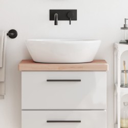 Comptoir de salle de bain 60x40x4 cm bois massif de hêtre 