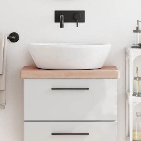 Comptoir de salle de bain 60x40x4 cm bois massif de hêtre 