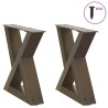 Pieds de table basse 2 pièces Acier naturel 30 x (30-31,3) cm Acier 