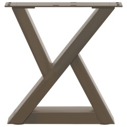 Pieds de table basse 2 pièces Acier naturel 30 x (30-31,3) cm Acier 