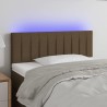 Tête de lit à LED Marron Foncé 90x5x78/88 cm Tissu 