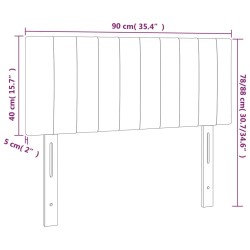 Tête de lit à LED Marron Foncé 90x5x78/88 cm Tissu 