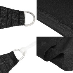 Voile d'ombrage 160 g/m² Noir 5x6 m PEHD 
