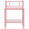 Tables de chevet 2 pcs Rose et transparent Métal et verre 