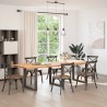 Pieds de table à manger en U, 3 pièces, acier naturel, 90 x (72-73) cm 