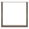 Pieds de table à manger en U, 3 pièces, acier naturel, 90 x (72-73) cm 
