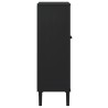 Armoire à chaussures SENJA aspect rotin noir bois massif 