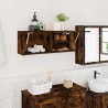 Armoire murale de bain chêne fumé 80x25x30 cm bois d'ingénierie 