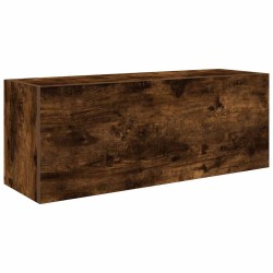 Armoire murale de bain chêne fumé 80x25x30 cm bois d'ingénierie 