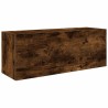 Armoire murale de bain chêne fumé 80x25x30 cm bois d'ingénierie 