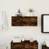Armoire murale de bain chêne fumé 80x25x30 cm bois d'ingénierie 