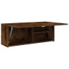 Armoire murale de bain chêne fumé 80x25x30 cm bois d'ingénierie 