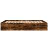 Cadre de lit sans matelas chêne fumé 135x190 cm 