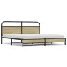 Cadre de lit en métal sans matelas chêne sonoma 183x213 cm 