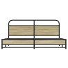 Cadre de lit en métal sans matelas chêne sonoma 183x213 cm 