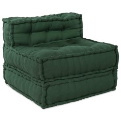 Pouf modulaire vert 70x70x54 tissu 