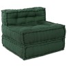 Pouf modulaire vert 70x70x54 tissu 