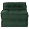Pouf modulaire vert 70x70x54 tissu 