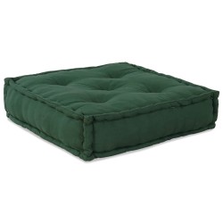 Pouf modulaire vert 70x70x54 tissu 