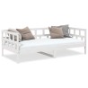 Lit de jour sans matelas blanc bois de pin massif 80x200 cm 